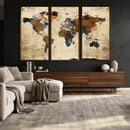 World Map Wall Art Canvas Print, Modern Decorative Framed by MyGreatCanvas | Canvas Wall Art Prints | Photo Prints & Wall Decor