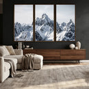 Snowy Mountain Range Canvas Print, Alpine Peaks Landscape by MyGreatCanvas | Canvas Wall Art Prints | Photo Prints & Wall Decor