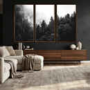 Black White Forest Wall Art Canvas Print, Misty Pine Tree by MyGreatCanvas | Canvas Wall Art Prints | Photo Prints & Wall Decor