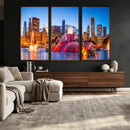 Chicago Wall Art Canvas Print, Chicago City Downtown Night by MyGreatCanvas | Canvas Wall Art Prints | Photo Prints & Wall Decor