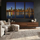 Chicago Wall Art Canvas Print - Chicago City Downtown Night by MyGreatCanvas | Canvas Wall Art Prints | Photo Prints & Wall Decor