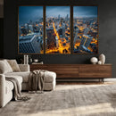 Chicago Wall Art Canvas Print - Chicago City Downtown Night by MyGreatCanvas | Canvas Wall Art Prints | Photo Prints & Wall Decor