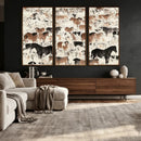 Wild Horses Wall Art Canvas Print - Abstract Farm Longhorn by MyGreatCanvas | Canvas Wall Art Prints | Photo Prints & Wall Decor