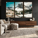 Snowy Mountain Wall Art Canvas Print, Alpine Pine Forest by MyGreatCanvas | Canvas Wall Art Prints | Photo Prints & Wall Decor