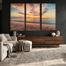 Sunset Beach Wall Art Canvas Print – Soft Coastal by MyGreatCanvas | Canvas Wall Art Prints | Photo Prints & Wall Decor