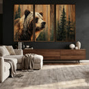 Grizzly Bear Wall Art Canvas Print, Rustic Wildlife Bear by MyGreatCanvas | Canvas Wall Art Prints | Photo Prints & Wall Decor