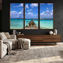 Caribbean Ocean Pier Seascape Wall Art Canvas Print, by MyGreatCanvas | Canvas Wall Art Prints | Photo Prints & Wall Decor