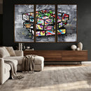Graffiti Cube Abstract Street Art Wall Art Canvas Print by MyGreatCanvas | Canvas Wall Art Prints | Photo Prints & Wall Decor