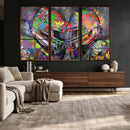 Graffiti Football Helmets Wall Art Canvas Print, Urban by MyGreatCanvas | Canvas Wall Art Prints | Photo Prints & Wall Decor