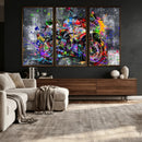 Graffiti Motorcycle Wall Art Canvas Print, Urban Street Art by MyGreatCanvas | Canvas Wall Art Prints | Photo Prints & Wall Decor
