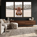 Texas Longhorn Bull Wall Art Canvas Print, Rustic Western by MyGreatCanvas | Canvas Wall Art Prints | Photo Prints & Wall Decor