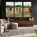 Texas Longhorn Wall Art Canvas Print, Western Ranch Cattle by MyGreatCanvas | Canvas Wall Art Prints | Photo Prints & Wall Decor