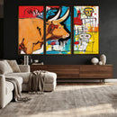 Basquiat Style Bull Graffiti Wall Art Canvas Print, Street by MyGreatCanvas | Canvas Wall Art Prints | Photo Prints & Wall Decor