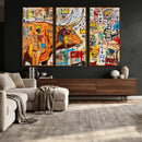 Basquiat Style Bull Graffiti Wall Art Canvas Print, Street by MyGreatCanvas | Canvas Wall Art Prints | Photo Prints & Wall Decor