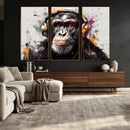 Dj Monkey Wall Art Canvas Print – Colorful Pop Art Banksy by MyGreatCanvas | Canvas Wall Art Prints | Photo Prints & Wall Decor