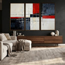 Navy Red Abstract Wall Art Canvas Print, Modern Luxury by MyGreatCanvas | Canvas Wall Art Prints | Photo Prints & Wall Decor