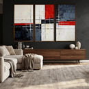Navy Red Abstract Wall Art Canvas Print, Modern Luxury by MyGreatCanvas | Canvas Wall Art Prints | Photo Prints & Wall Decor