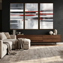 Gray Red Abstract Wall Art Canvas Print, Modern Abstract by MyGreatCanvas | Canvas Wall Art Prints | Photo Prints & Wall Decor