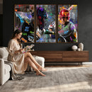 Graffiti Baseball Player Street Art Wall Art Canvas Print