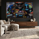 Graffiti American Football Player Street Art Wall Art Canvas by MyGreatCanvas | Canvas Wall Art Prints | Photo Prints & Wall Decor