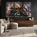Graffiti American Football Helmet Street Art Wall Art Canvas by MyGreatCanvas | Canvas Wall Art Prints | Photo Prints & Wall Decor
