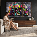Graffiti American Football Helmet Street Art Wall Art Canvas