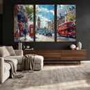 London City Street Wall Art Canvas Print, Big Ben & Red Bus by MyGreatCanvas | Canvas Wall Art Prints | Photo Prints & Wall Decor