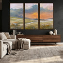 Mountain Sunset Wall Art Canvas Print Vintage Landscape by MyGreatCanvas | Canvas Wall Art Prints | Photo Prints & Wall Decor