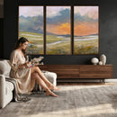 Mountain Sunset Wall Art Canvas Print Vintage Landscape by MyGreatCanvas | Canvas Wall Art Prints | Photo Prints & Wall Decor