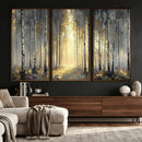 Abstract Birch Forest Wall Art Canvas Print – Modern Gold by MyGreatCanvas | Canvas Wall Art Prints | Photo Prints & Wall Decor