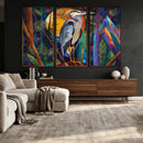 Colorful Heron Wall Art Canvas Print Tropical Bird Abstract by MyGreatCanvas | Canvas Wall Art Prints | Photo Prints & Wall Decor