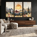 Boho Mountain Landscape Large Wall Art, Horizontal Gold by MyGreatCanvas | Canvas Wall Art Prints | Photo Prints & Wall Decor