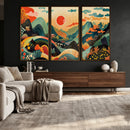 Yayoi Kusama Boho Mountain Landscape Large Wall Art, by MyGreatCanvas | Canvas Wall Art Prints | Photo Prints & Wall Decor
