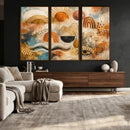 Geometric Boho Abstract Wall Art Canvas Print, Orange Blue by MyGreatCanvas | Canvas Wall Art Prints | Photo Prints & Wall Decor