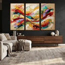 Geometric Abstract Wall Art Canvas Print, Orange Blue by MyGreatCanvas | Canvas Wall Art Prints | Photo Prints & Wall Decor