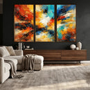 Lyrical Abstract Wall Art Canvas Print, Orange Blue Abstract by MyGreatCanvas | Canvas Wall Art Prints | Photo Prints & Wall Decor