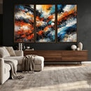 Geometric Abstract Wall Art Canvas Print, Orange Blue by MyGreatCanvas | Canvas Wall Art Prints | Photo Prints & Wall Decor