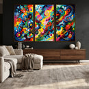Geometric Abstract Wall Art Canvas Print, Bold Color by MyGreatCanvas | Canvas Wall Art Prints | Photo Prints & Wall Decor