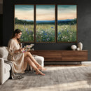 Wildflower Meadow Oil Painting Canvas — Daisy Lavender