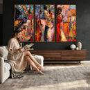 African American Jazz Singer Canvas Art — Red Dress Black by MyGreatCanvas | Canvas Wall Art Prints | Photo Prints & Wall Decor