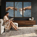 Funny Bathroom Canvas Wall Art, Michelangelo Creation of by MyGreatCanvas | Canvas Wall Art Prints | Photo Prints & Wall Decor