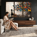 Banksy Graffiti Butterfly Girl Wall Art Canvas Print, Framed by MyGreatCanvas | Canvas Wall Art Prints | Photo Prints & Wall Decor