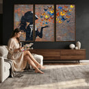 Urban Banksy Butterfly Girl Wall Art Canvas Print, Framed by MyGreatCanvas | Canvas Wall Art Prints | Photo Prints & Wall Decor