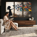 Banksy Butterfly Girl Wall Art Canvas Print, Framed Street by MyGreatCanvas | Canvas Wall Art Prints | Photo Prints & Wall Decor