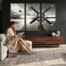 Vintage Airplane Wall Art Canvas Print, Black and White by MyGreatCanvas | Canvas Wall Art Prints | Photo Prints & Wall Decor