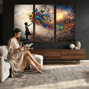 Banksy Girl Wall Art Canvas Print for Living Room Decor by MyGreatCanvas | Canvas Wall Art Prints | Photo Prints & Wall Decor