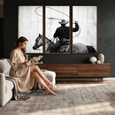 Cowboy Lasso Canvas Wall Art, Black White Western Horse by MyGreatCanvas | Canvas Wall Art Prints | Photo Prints & Wall Decor