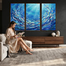 School of Fish Canvas Print | Blue Ocean Underwater Wall Art by MyGreatCanvas | Canvas Wall Art Prints | Photo Prints & Wall Decor
