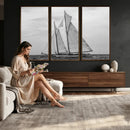 Vintage Sailboat Wall Art Canvas Print, Black and White by MyGreatCanvas | Canvas Wall Art Prints | Photo Prints & Wall Decor