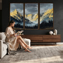 Abstract Mountain Wall Art Canvas Print Modern Landscape Painting Print